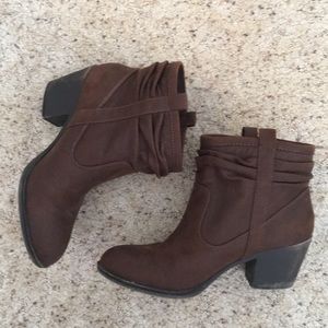 Dark brown booties